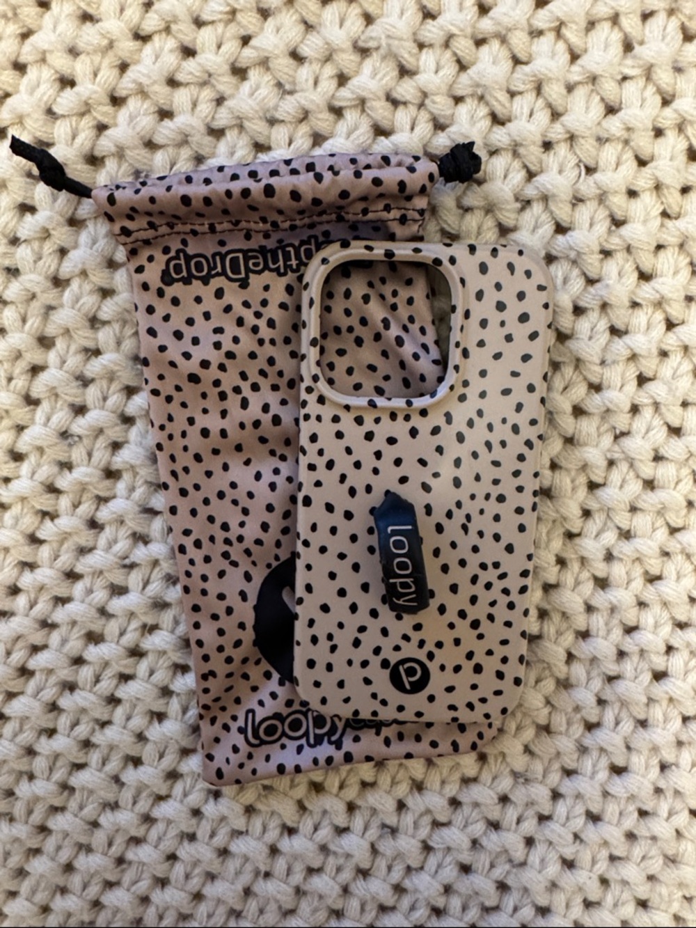 Mocha Dots Loopy Case for iPhone 15 Pro